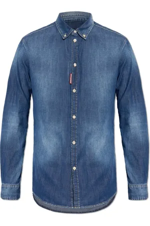 Dsquared2 Overhemden, Heren, Blauw, XS, Denim, Denim Overhemd