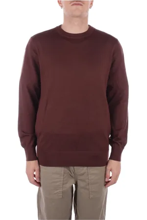MC2 SAINT BARTH Truien, Heren, Bruin, M, Wol, Bruine Logo Sweater Regular Fit