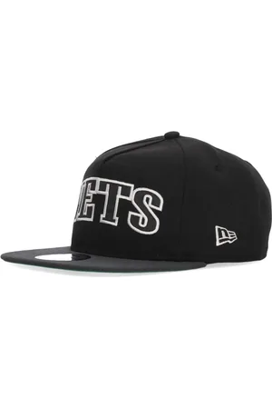 New Era Accessoires, unisex, Zwart, M, Polyester, Brooklyn Nets Platte Klep Pet Zwart