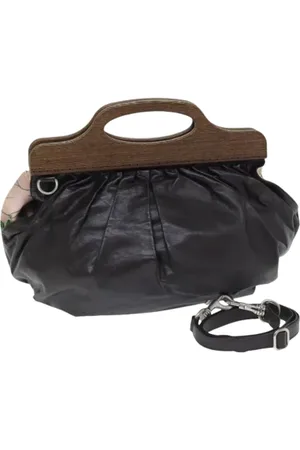 Miu Miu Pre-owned, Dames, Bruin, ONE Size, Tweedehands leren handtassen