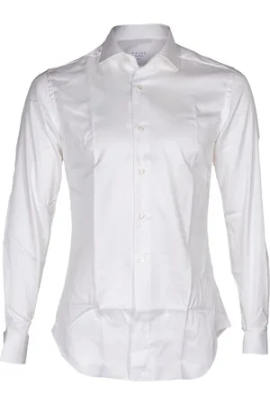 Xacus Overhemden, Heren, Wit, XL, Heren Reis Twill Overhemd, Franse Kraag