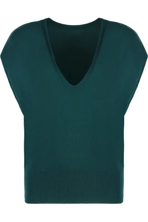 Malo Truien, Dames, Groen, S, Kasjmier, Kasjmier Ribgebreid Vest