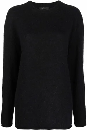 RAG&BONE Truien, Dames, Zwart, L, Wol, Casual Zwarte Trui met Alpaca Wol