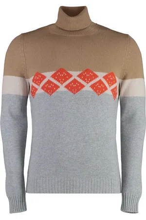 Malo Truien, Heren, Veelkleurig, 2Xl, Kasjmier, Luxe Cashmere Turtleneck Sweater