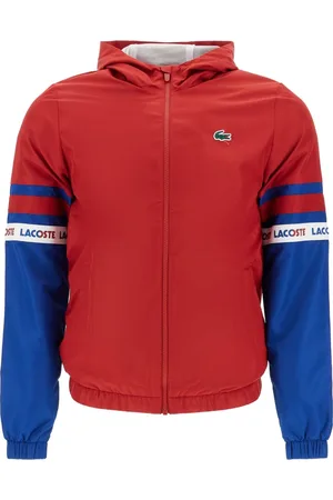 Lacoste Jassen, Heren, Rood, 2Xl, Sportjack met contrasterende mouwen