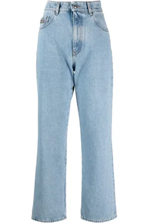 GCDS Jeans, Dames, Blauw, W26, Denim, Blauwe Straight Denim Jeans
