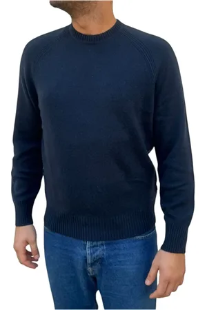 LUIGI BIANCHI MANTOVA Truien, Heren, Blauw, L, Heren Casual Broeken