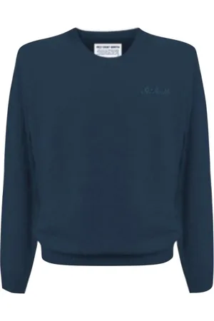 MC2 SAINT BARTH Truien, Heren, Blauw, L, Wol, Lamswol Herentrui Regent Stijl