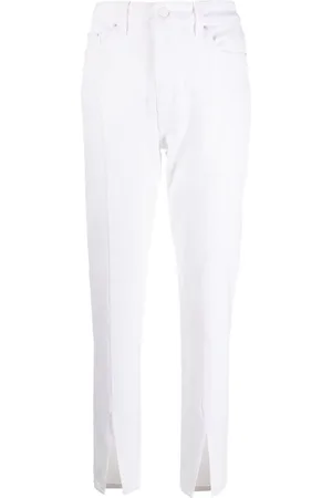 KSUBI Jeans, Dames, Wit, W26, Katoen, Witte Slim Fit Straight Jeans
