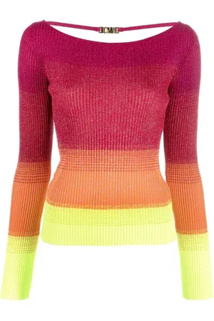 GCDS Truien, Dames, Roze, S, Polyester, Roze Lurex Degrade Sweater