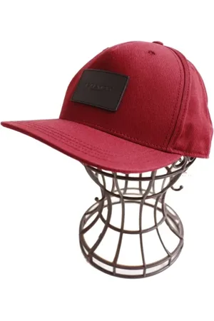 Coach Pre-owned, Dames, Rood, ONE Size, Pre-owned Cotton hats