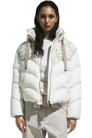 Khrisjoy Jassen, Dames, Wit, S, Tweed, Witte Tweed Luxe Winterjas