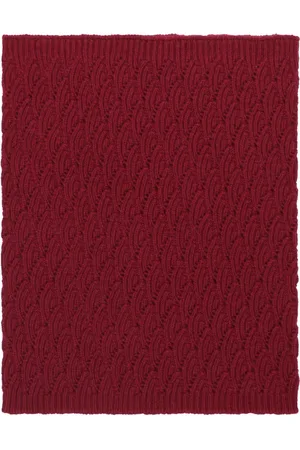 Malo Accessoires, Dames, Rood, ONE Size, Kasjmier, Kasjmier Geribbelde Gebreide Kraag Sweater