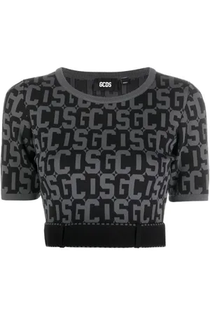GCDS Truien, Dames, Zwart, M, Monogram Casual Sweater Zwart