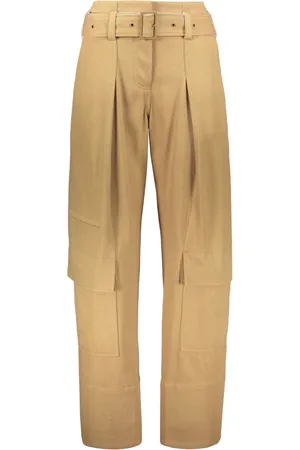 Low Classic Broeken, Dames, , S, Katoen, Cargo broek met zakken en riem