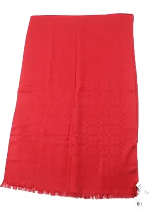 Coach Pre-owned, Dames, Rood, ONE Size, Pre-owned Silk scarves