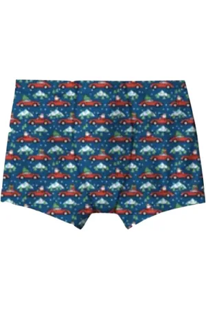 MC2 SAINT BARTH Ondergoed, Heren, Blauw, M, Kerstpatroon microfiber heren boxershorts