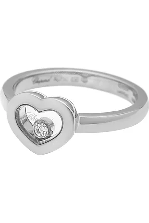 Chopard Accessoires, Dames, Grijs, ONE Size, Miss Happy Witgouden Diamanten Ring