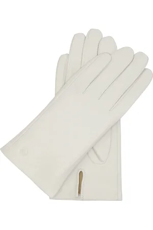 Kazar Accessoires, Dames, Wit, M, Leer, Witte leren handschoenen