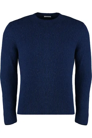 Malo Truien, Heren, Blauw, L, Ribgebreide kameel trui
