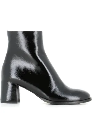 ROBERTO DEL CARLO Schoenen, Dames, Zwart, 39 EU, Zwarte leren ritslaarzen