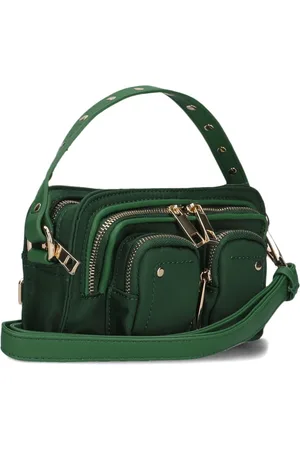 Nunoo Tassen, Dames, Groen, ONE Size, Nylon, Helena Nylon Schoudertas Groen