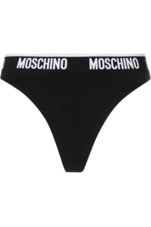 Moschino Ondergoed, Dames, Zwart, L, Dames Slip Jurk Bi-Pack