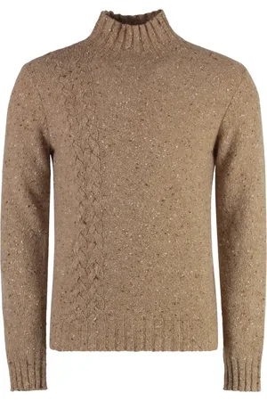 Malo Truien, Heren, , 2Xl, Leer, Heather Cashmere Turtleneck Sweater