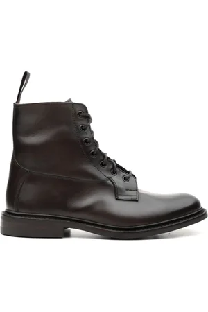 TRICKERS Schoenen, Heren, Bruin, 42 EU, Bruine Leren Enkellaarzen Model 5635