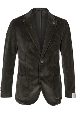 L.B.M. 1911 Jassen, Heren, Groen, XL, Katoen, Katoenen blazer met brede revers