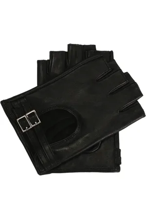 Kazar Accessoires, Dames, Zwart, M, Leer, Vingerloze leren kusshandschoenen