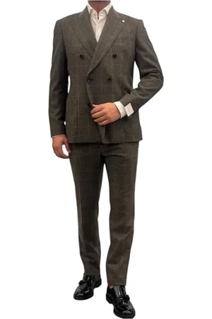 LUIGI BIANCHI MANTOVA Pakken, Heren, Groen, M, Elegante Pak Jurk