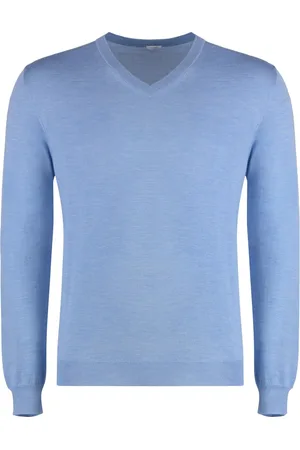 Malo Truien, Heren, Blauw, L, Kasjmier, Luxe Cashmere-Zijde Pullover
