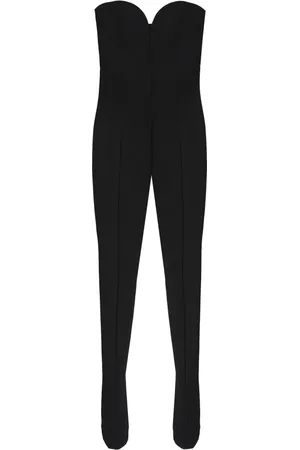 Sergio Rossi Jumpsuits & Playsuits, Dames, Zwart, L, Techno Fabric Sweetheart Jumpsuit