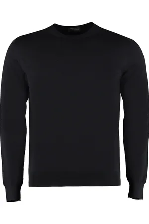 DRUMOHR Truien, Heren, Blauw, S, Wol, Merino Wol Crew-Neck Pullover