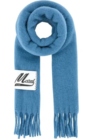 Marni Accessoires, Heren, Blauw, ONE Size, Alpaca Blend Lichtblauwe Sjaal
