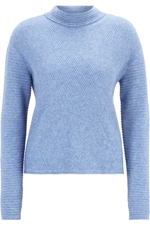 Betty Barclay Truien, Dames, Blauw, 4Xl, Gebreide Trui met Ribbels