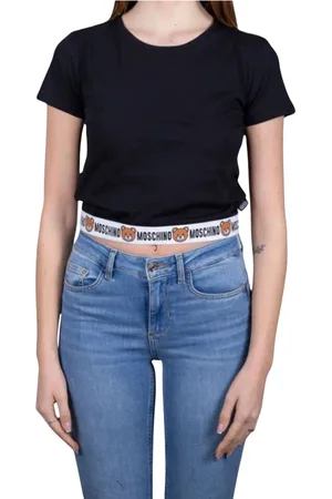 Moschino Tops, Dames, Zwart, L, Dames Ondergoed T-shirt