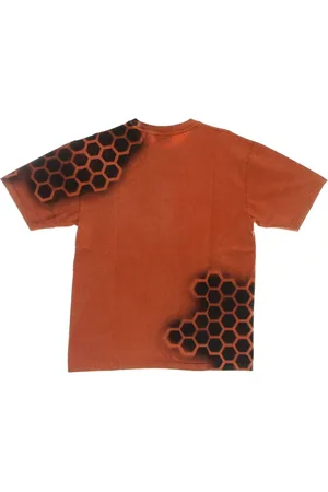 MAUNA KEA Tops, Heren, Bruin, L, Katoen, Oranje Heren T-shirt met steenwassing