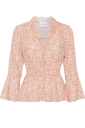 American Dreams Blouses & Shirts, Dames, Roze, S, Roze Bloem Smock Top