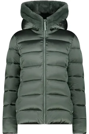 CMP Jassen, Dames, Groen, M, Nepbont, Groene Winterjas met Nepbont