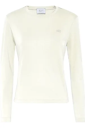 MVP Wardrobe Tops, Dames, Wit, S, Katoen, Arion Lange Mouw T-Shirt