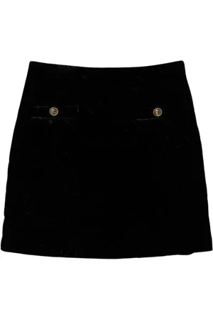 Twin-Set Rokken, Dames, Zwart, S, Polyester, Zwarte Fluwelen Minirok