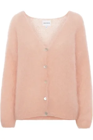 American Dreams Truien, Dames, Oranje, L, Wol, Batik-geïnspireerde Mohair Cardigan