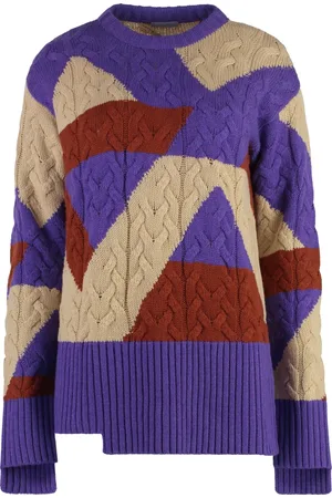 Malo Truien, Dames, Veelkleurig, M, Kasjmier, Cashmere Kabeltrui