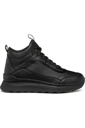 Geox Schoenen, Dames, Zwart, 39 EU, Leer, Zwarte Actif Enkellaarzen