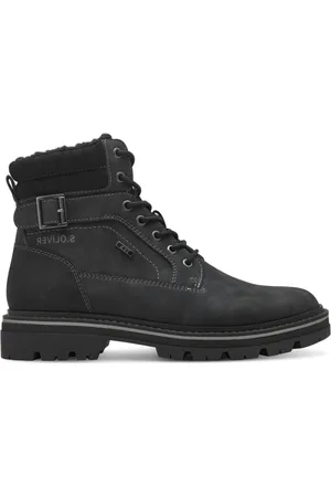 QS by s.Oliver Schoenen, Heren, Zwart, 41 EU, Zwarte Casual Enkellaarsjes voor Mannen