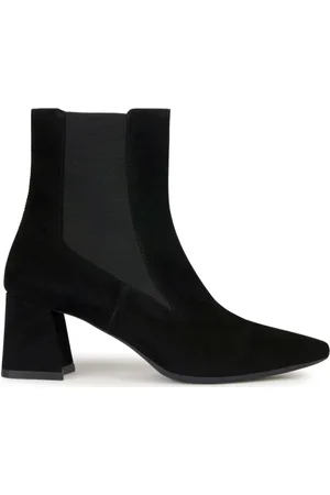 Geox Schoenen, Dames, Zwart, 37 EU, Suède, Zwarte enkellaarsjes voor vrouwen