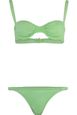 Reina Olga Badkleding, Dames, Groen, M, Bikini met Contraststiksels