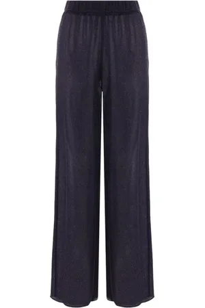 Oseree Broeken, Dames, Blauw, L, Nachtblauwe Wijde Pijp Broek